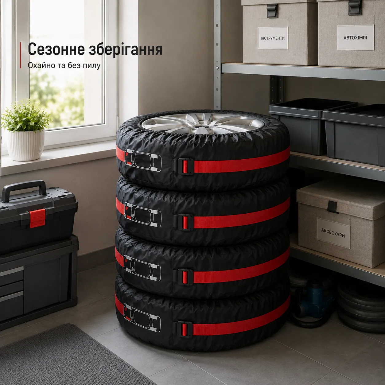 Комплект чохлів для коліс R14-R23, фото 2